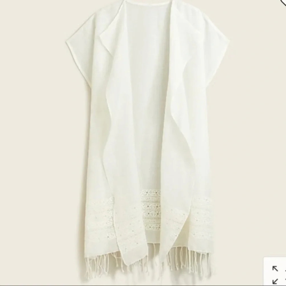 New J Crew Lightweight Beach Poncho In Eyelet